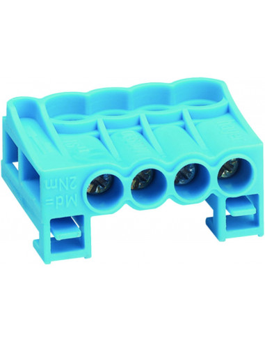 Bornier arrivée neutre a cage 4x25mm2 HAGER KN04N