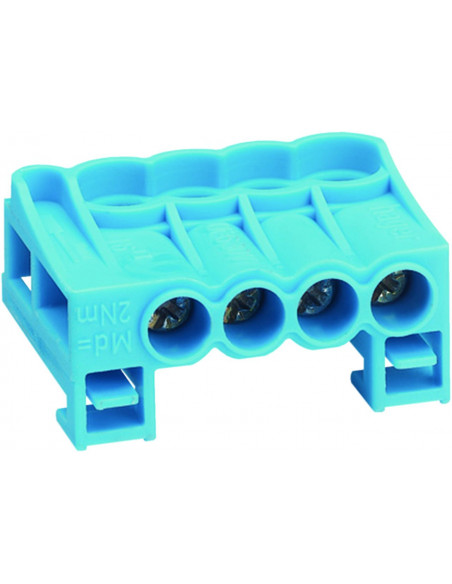 Bornier arrivée neutre a cage 4x25mm2 HAGER KN04N