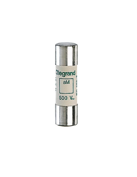 Cartouche industrielle cylindrique type aM 14x51mm sans percuteur 40A LEGRAND 014040