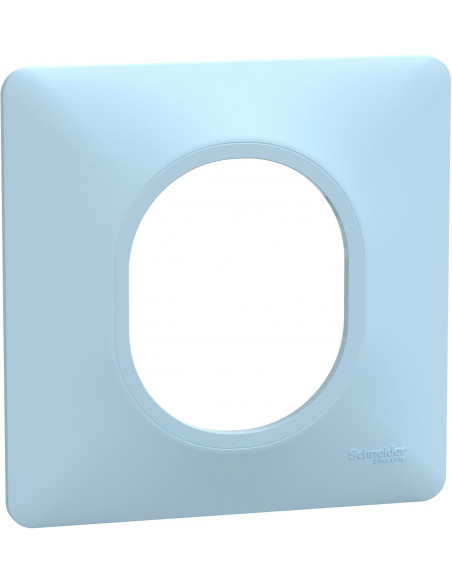 OVALIS PLAQUE DE FINITION 1 POSTE BLEU AZURIN SCHNEIDER S320702C