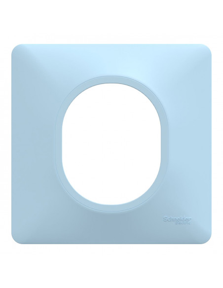 OVALIS PLAQUE DE FINITION 1 POSTE BLEU AZURIN SCHNEIDER S320702C