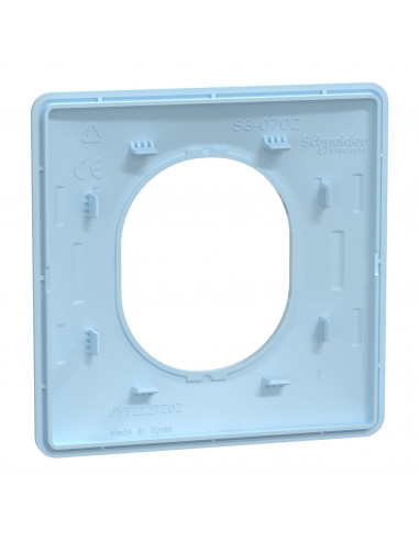 OVALIS PLAQUE DE FINITION 1 POSTE BLEU AZURIN SCHNEIDER S320702C