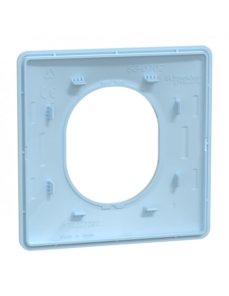 OVALIS PLAQUE DE FINITION 1 POSTE BLEU AZURIN SCHNEIDER S320702C