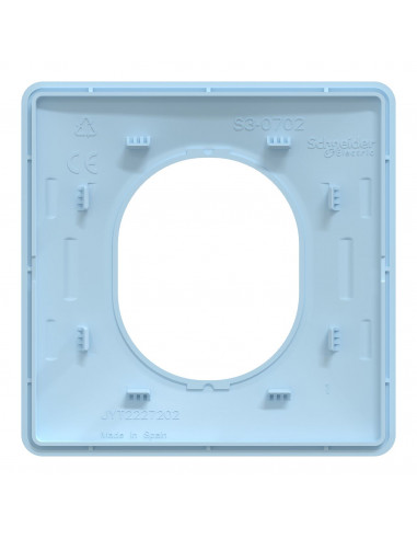 OVALIS PLAQUE DE FINITION 1 POSTE BLEU AZURIN SCHNEIDER S320702C