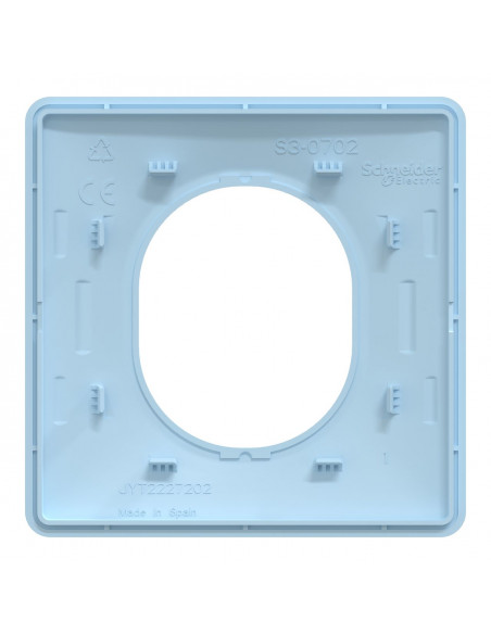 OVALIS PLAQUE DE FINITION 1 POSTE BLEU AZURIN SCHNEIDER S320702C