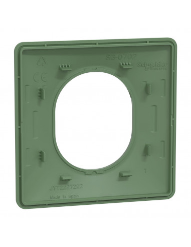 OVALIS PLAQUE DE FINITION 1 POSTE VERT FORÊT SCHNEIDER S320702B