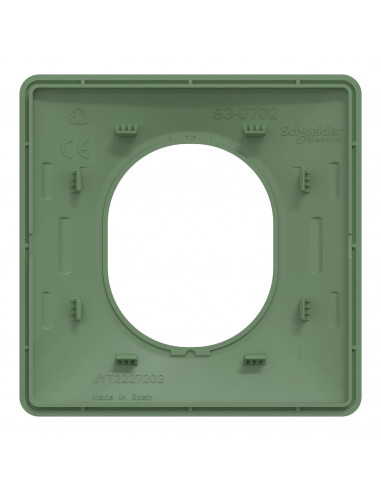 OVALIS PLAQUE DE FINITION 1 POSTE VERT FORÊT SCHNEIDER S320702B