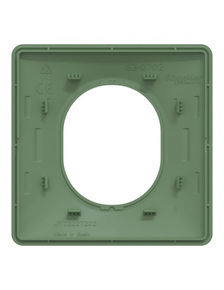 OVALIS PLAQUE DE FINITION 1 POSTE VERT FORÊT SCHNEIDER S320702B