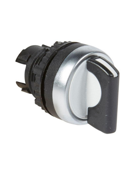 Bouton tournant non lumineux manette noire IP69 Osmoz composable 3 positions droite et gauche rappel centre 45° LEGRAND 023928