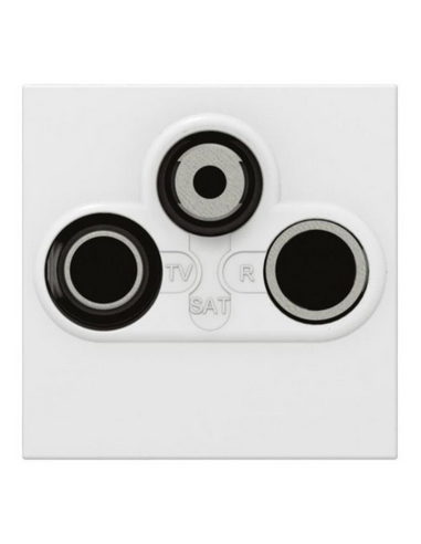 Prise TV-R-SAT Mosaic FM et DAB+ 2 modules blanc LEGRAND 078786