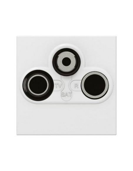 Prise TV-R-SAT Mosaic FM et DAB+ 2 modules blanc LEGRAND 078786