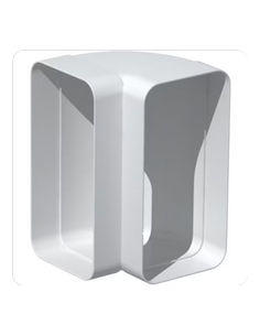 Coude 90° vertical PVC rigide rectangulaire 55 x 110 mm gamme TUBPLA S&P (UNELVENT) 833646 2