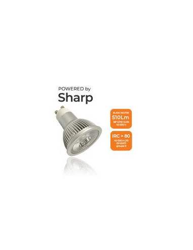 Lampe Led 6 watts SHARP GU10 ND 3000K AEROSPOT 550290