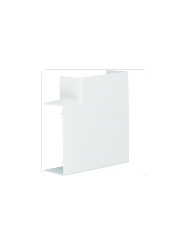Angle plat variable lifea pour LF/LFF40090 h 90mm x p 40mm RAL 9016 Pure HAGER LFF4009059016