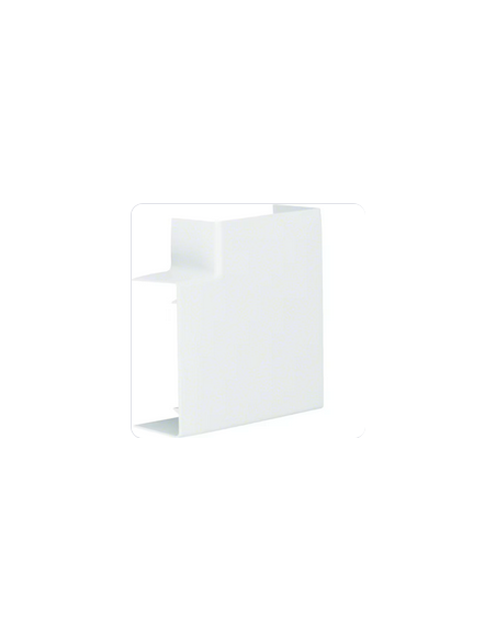 Angle plat variable lifea pour LF/LFF40090 h 90mm x p 40mm RAL 9016 Pure HAGER LFF4009059016