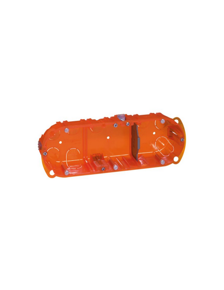 Boîte multi-matériaux Batibox 3 postes 6 à 8 modules montage vertical ou horizontal profondeur 40mm LEGRAND 080103