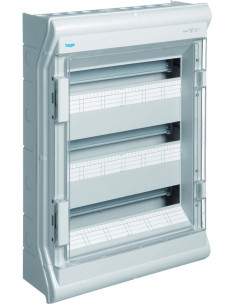 Coffret étanche vector IP55 3 rangées 54 modules h 602mm l 418mm HAGER VE318F 2