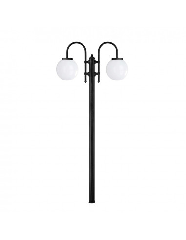 Pôle classique à 2 bras BOOM IP43 E27 2x42W 2050mm Noir NOVOLUX LIGHTING 036E-G05X1A-02T