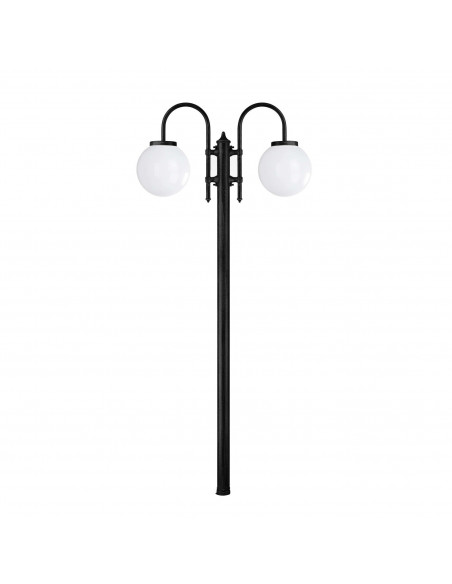 Pôle classique à 2 bras BOOM IP43 E27 2x42W 2050mm Noir NOVOLUX LIGHTING 036E-G05X1A-02T