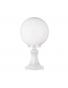 Borne classique CAST IP43 E27 42W 400mm Blanc NOVOLUX LIGHTING 046C-G05X1A-01T
