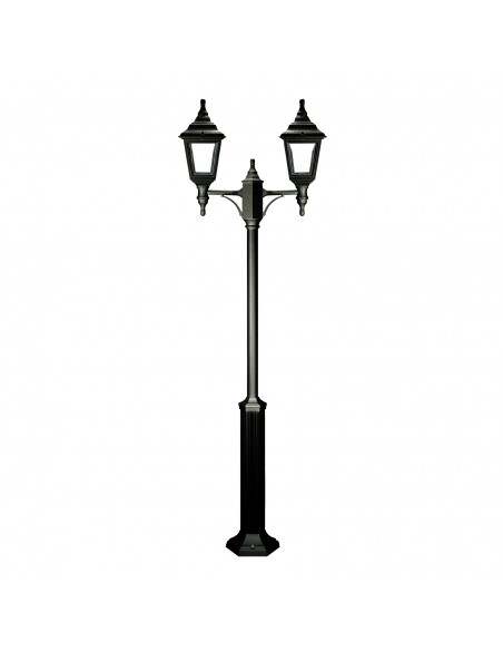Pôle classique à 2 bras CLIC-CLAC 4 IP44 E27 2x42W 2100mm Noir NOVOLUX LIGHTING 059B-G05X1A-02