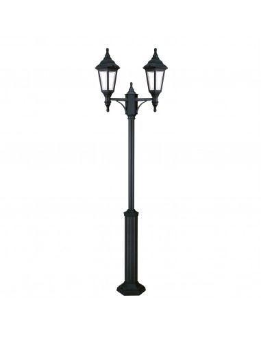 Pôle classique à 2 bras CLIC-CLAC 6 IP44 E27 2x42W 2040mm Noir NOVOLUX LIGHTING 060E-G05X1A-02