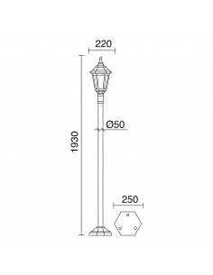Colonne classique CLIC-CLAC 6 IP44 E27 42W 1930mm Noir NOVOLUX LIGHTING 060J-G05X1A-02 2