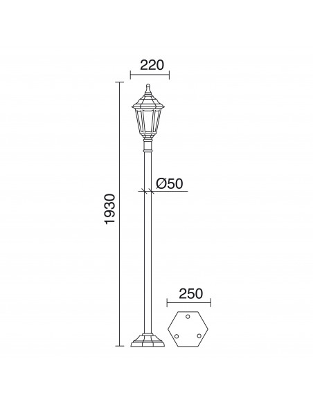 Colonne classique CLIC-CLAC 6 IP44 E27 42W 1930mm Noir NOVOLUX LIGHTING 060J-G05X1A-02