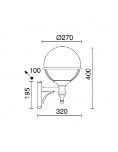 Applique classique CLIC-CLAC GLOBO IP43 E27 42W Noir NOVOLUX LIGHTING 061B-G05X1A-02 2