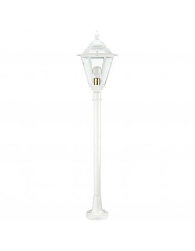 Borne classique ELITE 6 IP43 E27 42W 1240mm Verre transparent Blanc NOVOLUX LIGHTING 096P-G05X1A-01T