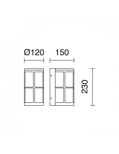 Applique LUG IP54 E27 18W Blanc NOVOLUX LIGHTING 1015A-G05X1A-01