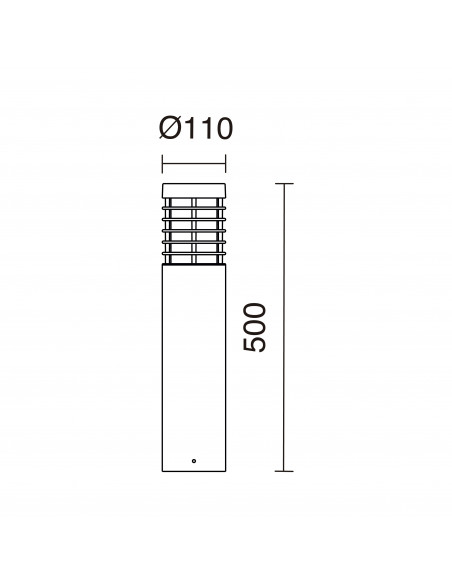 Borne AVON IP65 E27 15W 500mm Anthracite NOVOLUX LIGHTING 1016B-G05X1A-04
