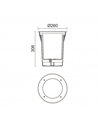 Encastré au sol MALVA IP67 Dali LED COB 32W 5100lm(4015lm) CRI80 4000K 32º Acier inoxydable NOVOLUX 1023D-L3325B3D-30