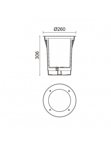 Encastré au sol MALVA IP67 Dali LED COB 32W 5100lm(4015lm) CRI80 4000K 44º Acier inoxydable NOVOLUX 1023D-L3325B4D-30