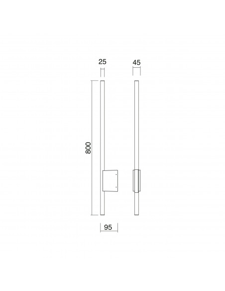 Applique LANCE IP65 LED SMD 10.50W 1280lm CRI80 4000K Anthracite NOVOLUX LIGHTING 1024B-L3312BX0-04