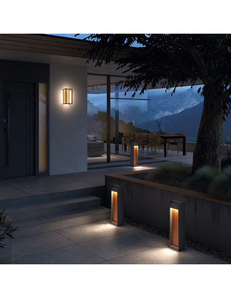 Borne SIMIL IP54 LED SMD 7W 810lm CRI80 3000K 35º 500mm Anthracite Efecto madera Cerezo NOVOLUX LIGHTING 1027B-L3107B30-04