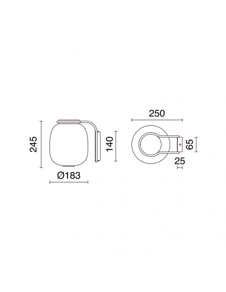 Applique KRISTA D183 Phase coupée C LED SMD AC 10W 830lm 2700K Bleu Noir NOVOLUX LIGHTING 1028G-L38RCB-02-06