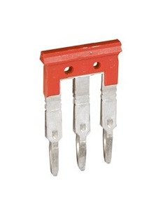 Peigne pour 3 blocs de jonction à vis ou ressort viking 3 pas 8mm rouge LEGRAND 037507 2