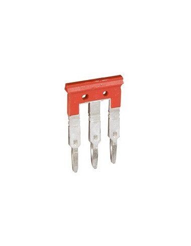 Peigne pour 3 blocs de jonction à vis ou ressort viking 3 pas 8mm rouge LEGRAND 037507