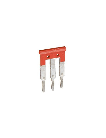 Peigne pour 3 blocs de jonction à vis ou ressort viking 3 pas 8mm rouge LEGRAND 037507
