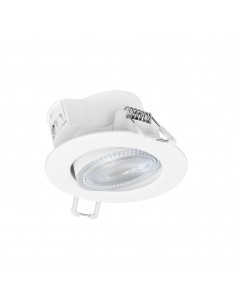 Plafonnier encastré tilt KRAO IP44 LED SMD AC 4.80W 500lm CRI80 2700K 3000K 4000K 38º Blanc NOVOLUX 1036B-L4105B30-01