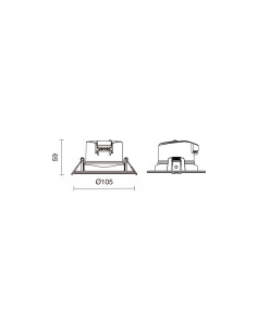 Encastré KRAO PIR NOVOLUX LIGHTING 1036E-L4108BAZ-01 2