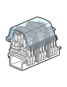 Ecran de protection à couper pour bloc de jonction à vis viking 3 avec 1 entrée 1 sortie pas 12mm et 15mm LEGRAND 037569 2