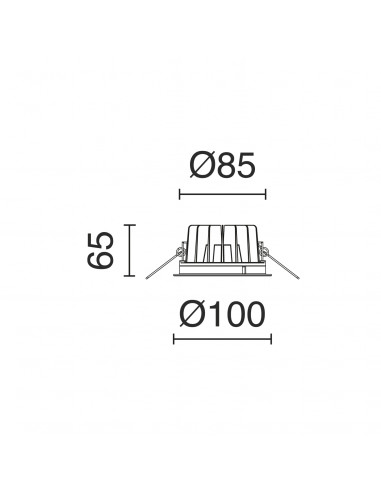 Plafonnier encastré ATIC IP65 LED COB 9W 2000lm CRI80 4000K 38º Blanc NOVOLUX LIGHTING 1040A-L3309H30-01