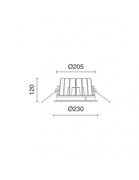 Plafonnier encastré ATIC IP65 LED COB 37W 5925lm CRI80 3000K 90º Blanc NOVOLUX LIGHTING 1040D-L3137M90-01