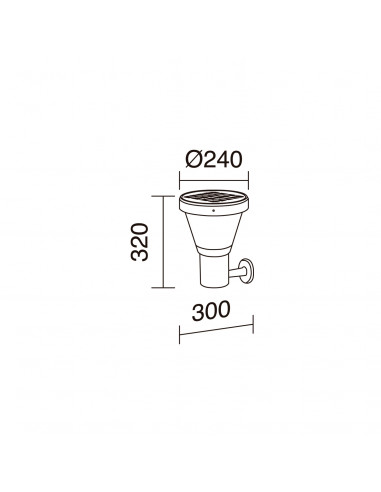 Applique solaire ERGO IP65 LED SMD 4.50W 435lm 445lm CRI80 3000K 4000K 90º Crépuscule Noir NOVOLUX LIGHTING 1044A-L4105K-02