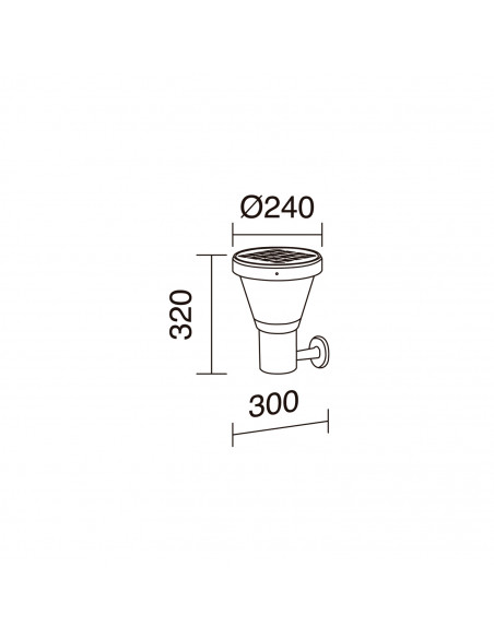 Applique solaire ERGO IP65 LED SMD 4.50W 435lm 445lm CRI80 3000K 4000K 90º Crépuscule Noir NOVOLUX LIGHTING 1044A-L4105K-02