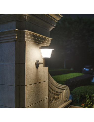 Applique solaire ERGO IP65 LED SMD 4.50W 435lm 445lm CRI80 3000K 4000K 90º Crépuscule Noir NOVOLUX LIGHTING 1044A-L4105K-02