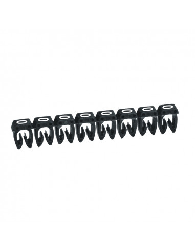 1200 Repères CAB 3 pour filerie 0,5mm² à 1,5mm² et blocs de jonction avec chiffre 0 noir LEGRAND 038210