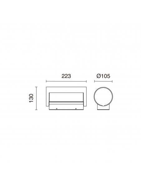 Applique EVEN IP65 LED SMD 11W 1500lm(315lm) CRI80 3000K 114º Anthracite NOVOLUX LIGHTING 1050A-L3113B-04
